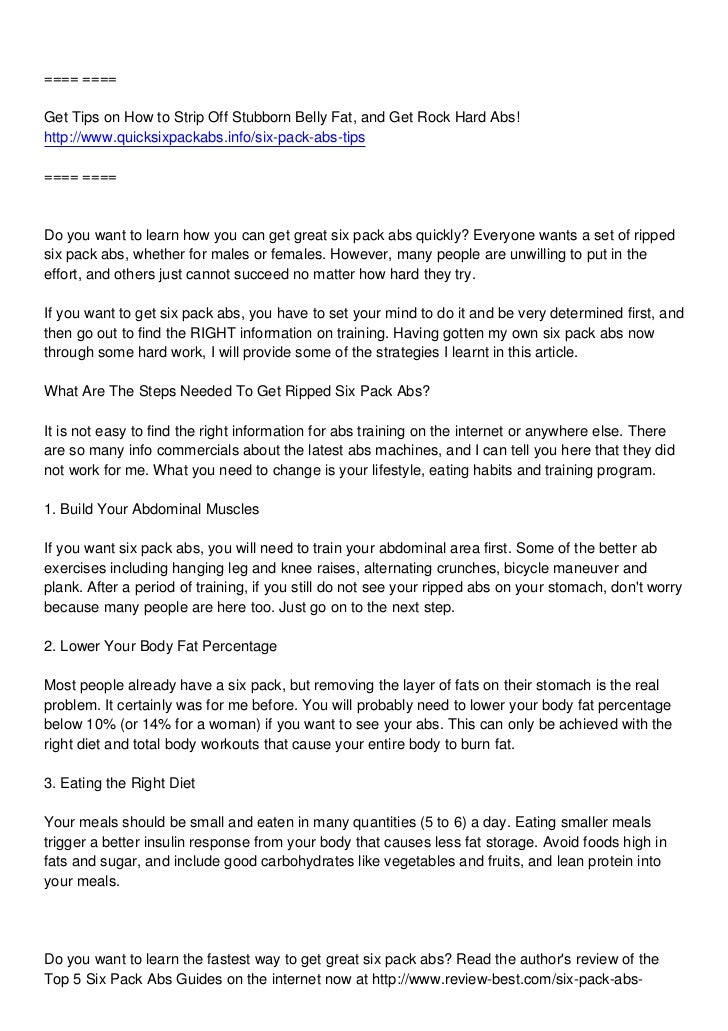 How To Get Rock Hard Abs Fast How To Get Rock Hard Abs Fast